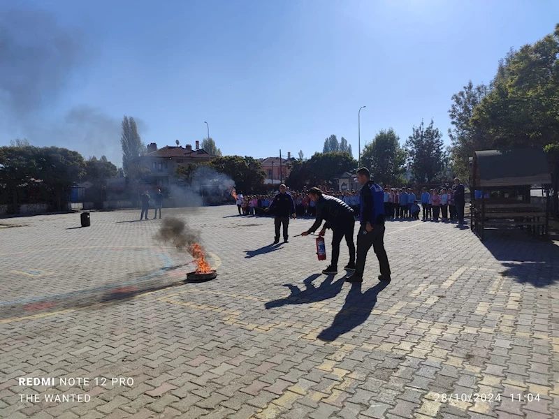 Çobanlar Ahmet Özyurt İlkokulu'nda Afet Eğitim ve Tatbikatı